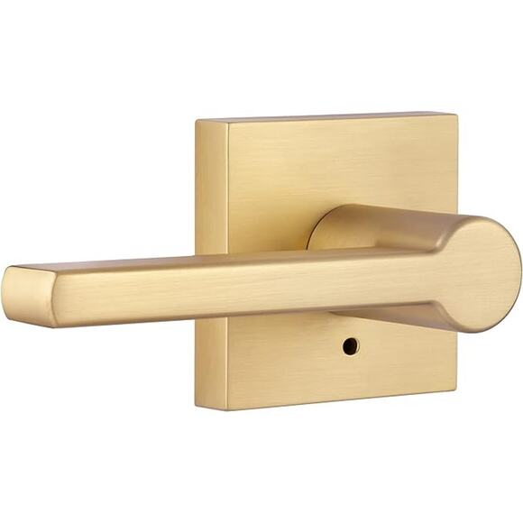 Miseno MLK3022SB Miseno MLK3022 Lorton Flat Bar Privacy Door Lever Set - Picture 1 of 2